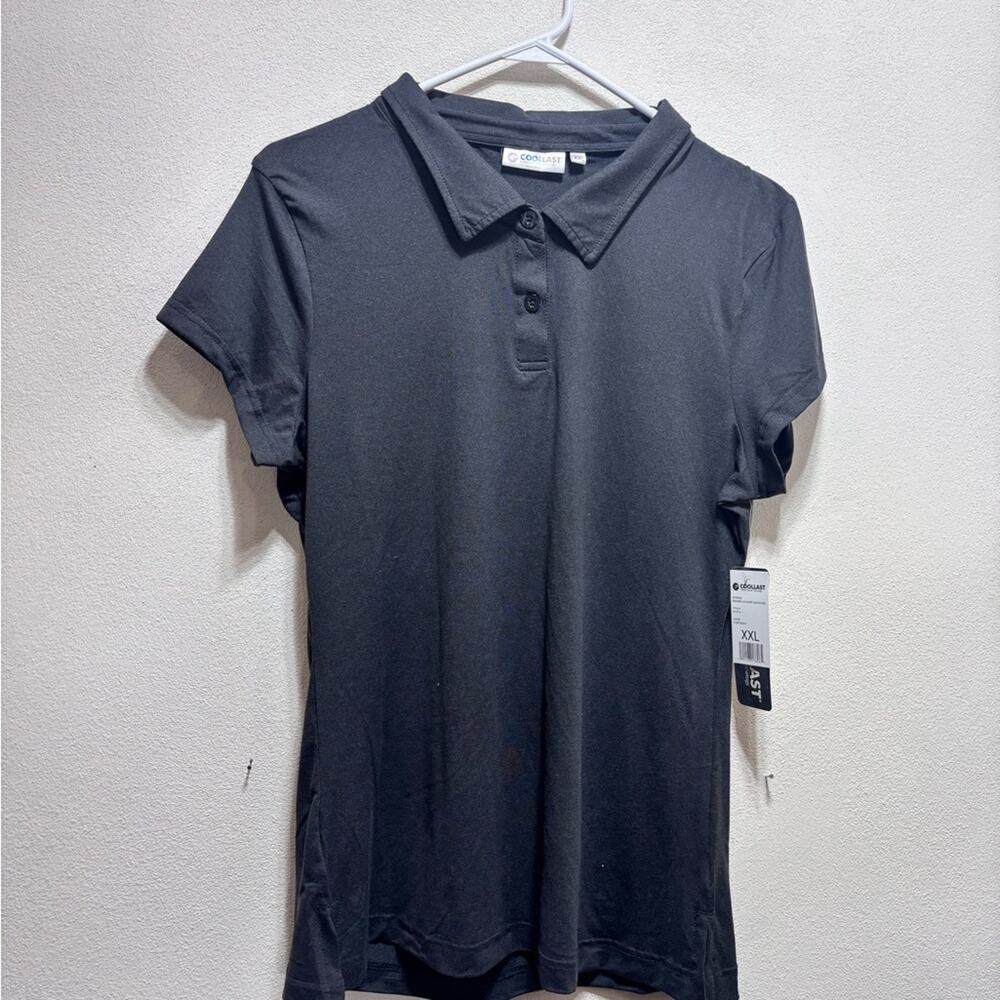 Black Polo Shirt by Cool Last - Picture 3 of 3